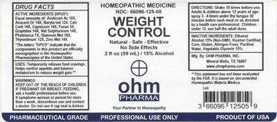 2oz Bottle Label (Weight Control)